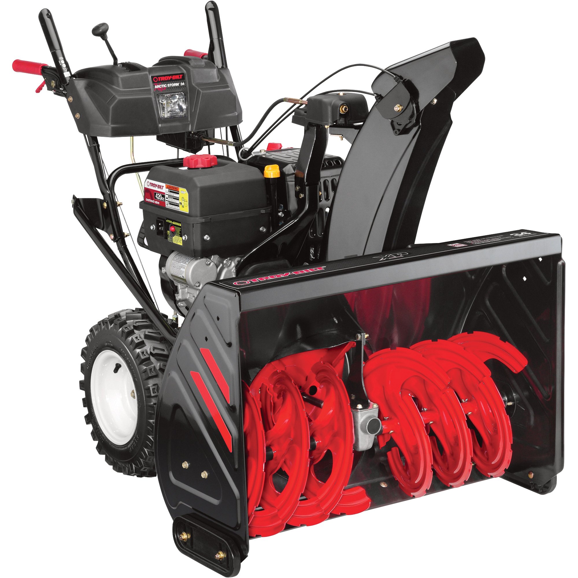 Troy-Bilt 34in. Arctic Storm XP 2-Stage Electric Start Snow Blower — 420cc Engine, Model# 31AH8ER6766